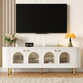 Meuble TV creme avec 4 portes 170 x 35 x 55 cm