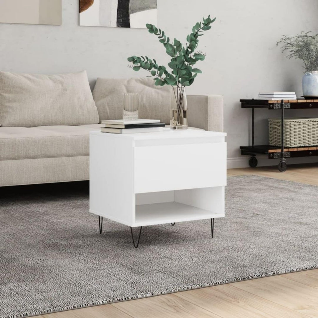 Table basse gris compact installation murale 50 x 46 x 50 cm