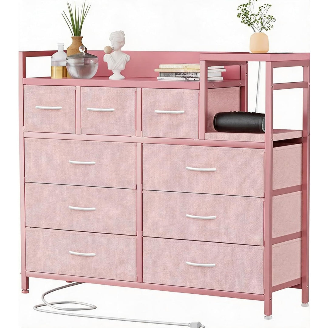 Meuble de rangement fonctionnel rose