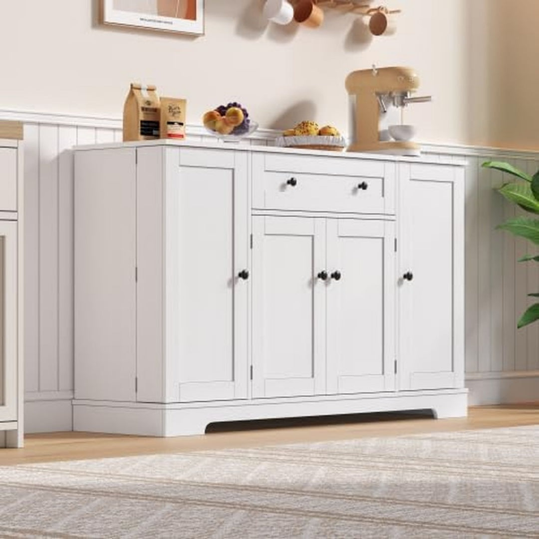 Buffet gris clair (40 x 138 x 80.5 cm), espace de rangement genereux