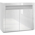Meuble TV mural gris clair, contemporain, polyvalent et elegant