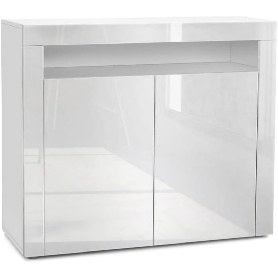 Meuble TV mural gris clair, contemporain, polyvalent et elegant