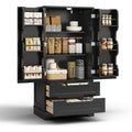 Buffet design contemporain, teinte noir finition MDF