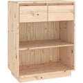 Armoire chaleureuse esprit rustique en bois massif marron