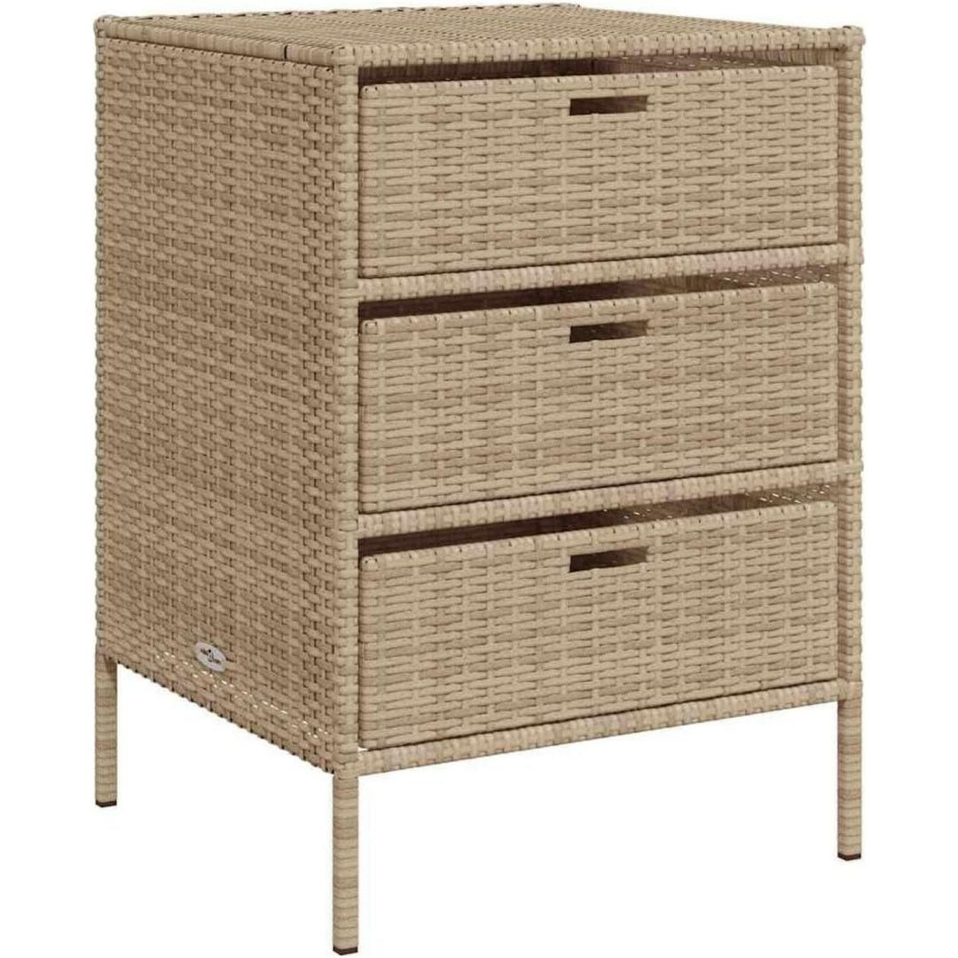 Coffre au design moderne marron structure en acier