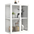 Armoire avec gris en bois