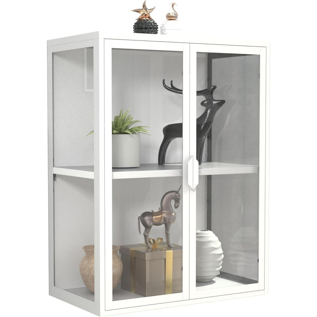 Armoire avec gris en bois