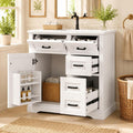 Gris clair epure meuble 5 tiroirs