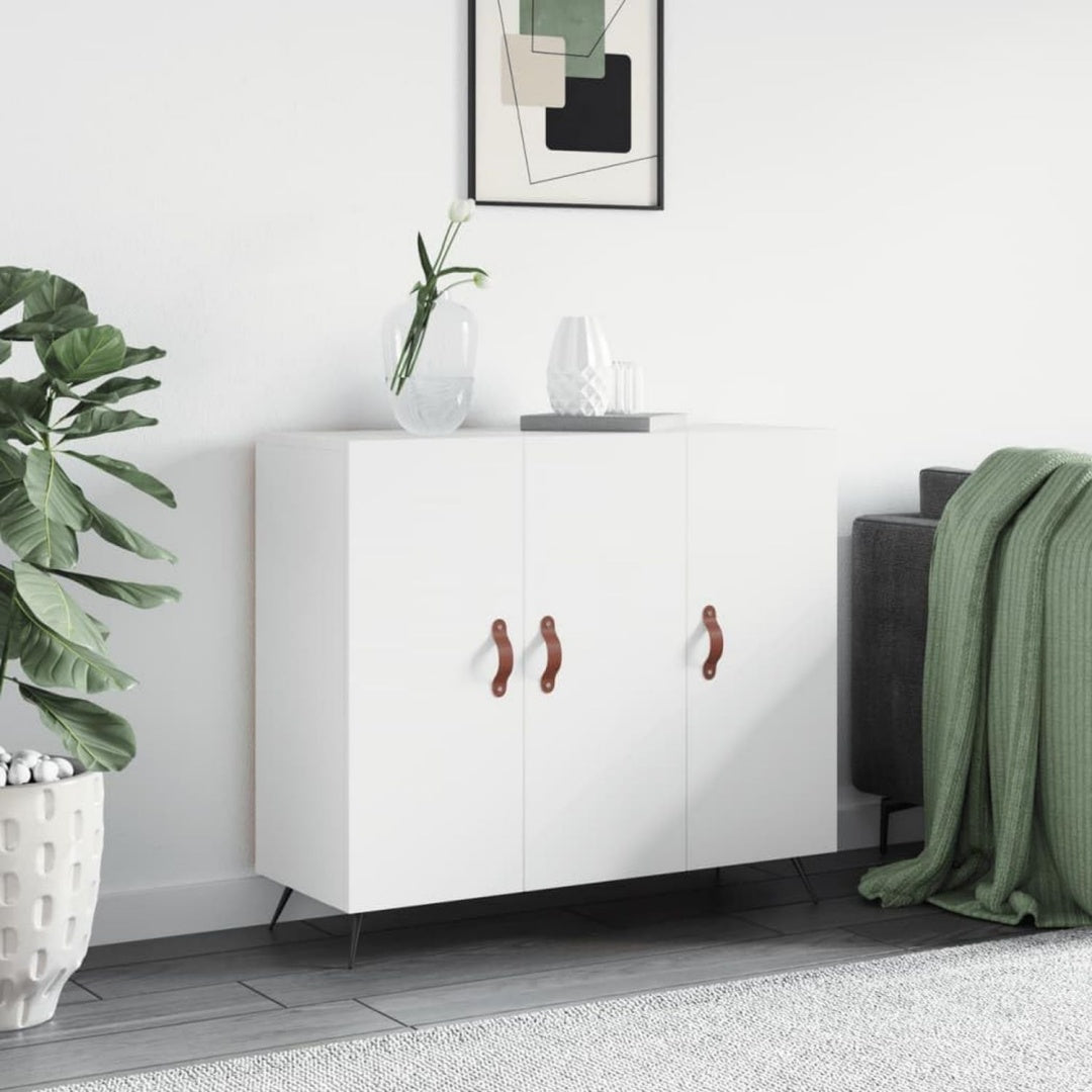Buffet gris clair en metal ideal pour un interieur organise