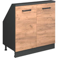 Marron armoire de rangement 80 x 46 x 83.8 cm