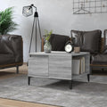 Table basse gris astucieux compartiments ouverts 55 x 55 x 36.5 cm