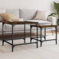 Tables gigognes gris clair compact