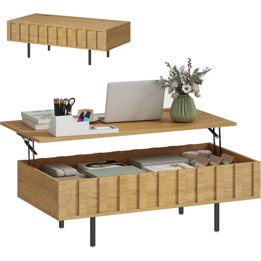 Table de salon marron, bois, 55 x 110 x 36, 5 cm