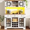 Gris clair buffet avec rangement, 3 tiroirs, avec prises USB